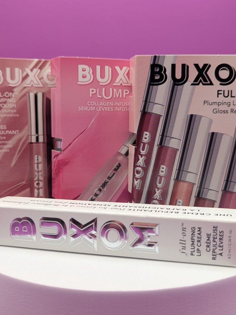 Buxom FS Full On Pumping Lip Cream White Russion + Mini Serum Gabby & Dolly New!
